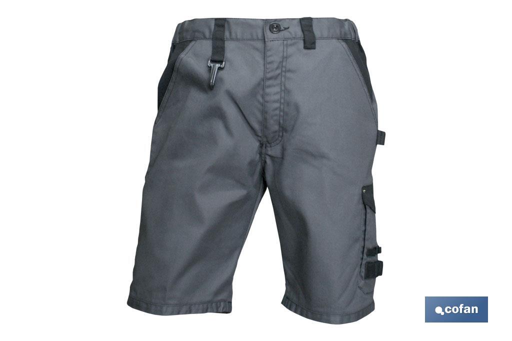 BERMUDAS DE TRABAJO POULSEN 280gms/m GRIS-NEGRO T-64