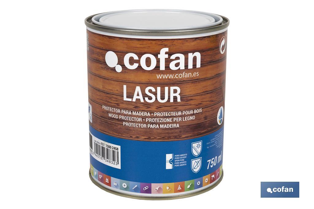 LASUR PROTECTOR AL AGUA PARA MADERA MATE PALISANDRO 750 ML