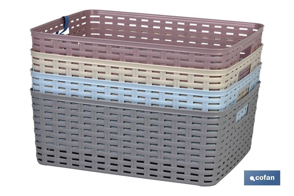 CESTA  MULTIUSOS  12L 36X28X13.5cm AZUL CIELO