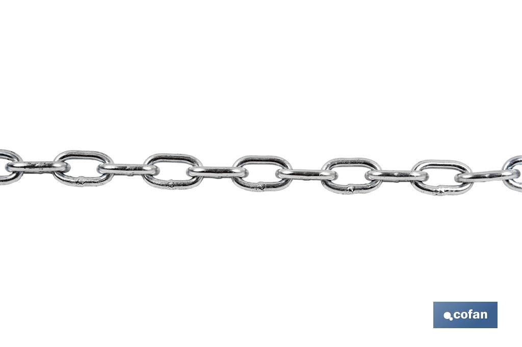 CADENA CINCADA DE 6 MM. (32 M.) (PACK: 1 UDS) CADENA CINCADA DE 6 MM. (32 M.) (PACK: 1 UDS)