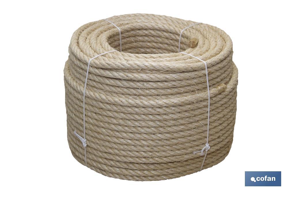 CUERDA SISAL 4 CABOS 6 MM 200 MTS NATURAL (PACK: 1 UDS) CUERDA SISAL 4 CABOS 6 MM 200 MTS NATURAL (PACK: 1 UDS)