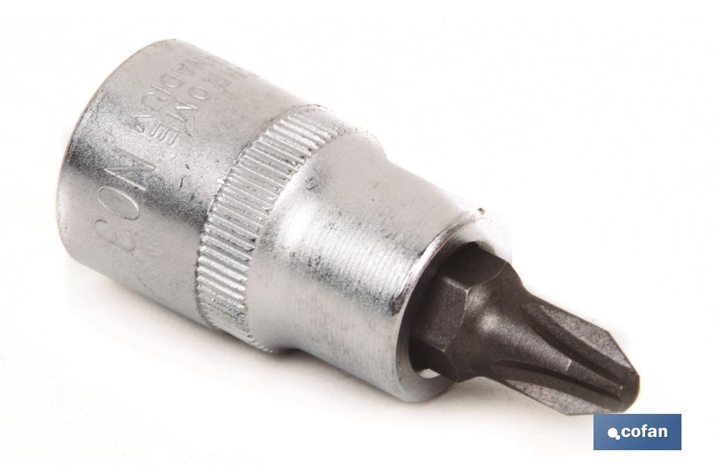 LLAVE DE VASO 3/8 CON PUNTA PH-1 (PACK: 1 UDS) LLAVE DE VASO 3/8 CON PUNTA PH-1 (PACK: 1 UDS)