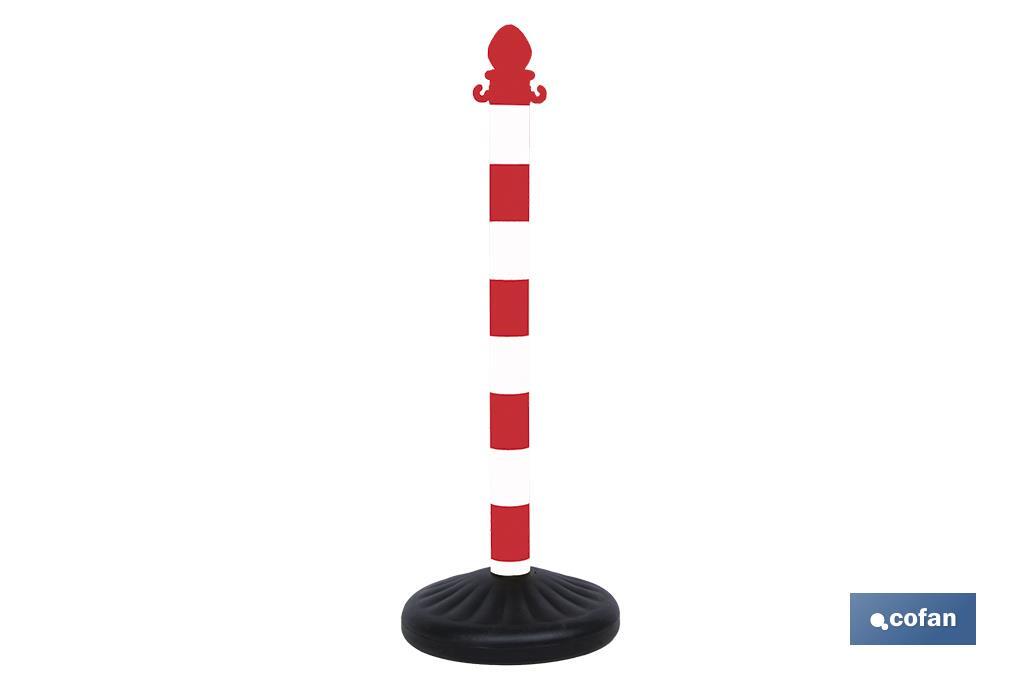 POSTE Y BASE PARA CADENA (ROJO/BLANCO) 1M (PACK: 1 UDS) POSTE Y BASE PARA CADENA (ROJO/BLANCO) 1M (PACK: 1 UDS)