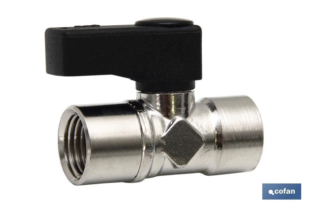 VÁLVULA MINI ESFERA H-H R-1/8 (PACK: 1 UDS) VÁLVULA MINI ESFERA H-H R-1/8 (PACK: 1 UDS)