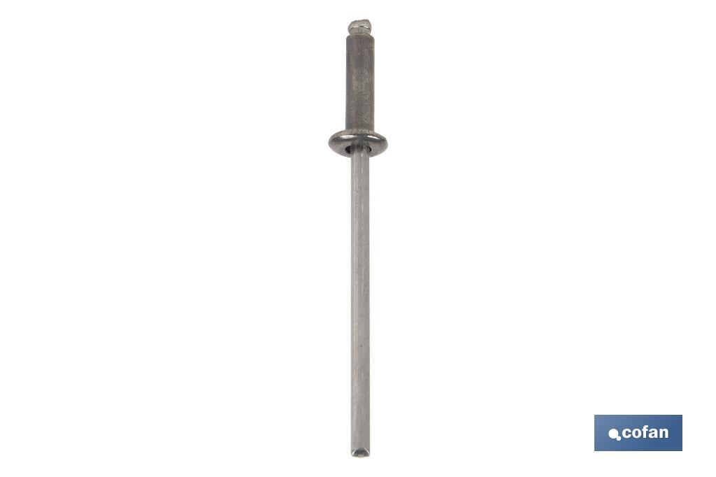 REMACHE ACERO INOX. A-2  4 X 6 MM (PACK: 1000 UDS)