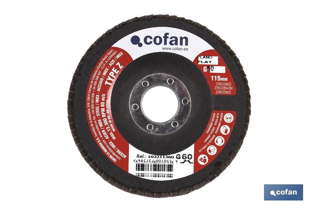 DISCO LAMINADO ESTANDAR PLANO 115 MM. G-120 ZIRCONIO venta unitaria (PACK: 1 UDS)