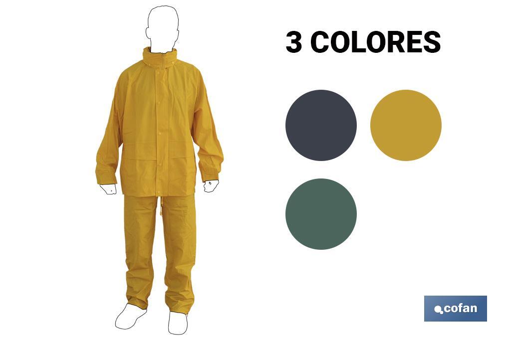 TRAJE DE AGUA PU/PVC AMARILLO TALLA L (PACK: 1 UDS) TRAJE DE AGUA PU/PVC AMARILLO TALLA L (PACK: 1 UDS)