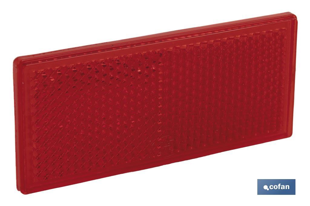 CATADIÓPTRICO RECTANGULAR ROJO 79 X 35 MM ADHESIVO (PACK: 1 UDS) CATADIÓPTRICO RECTANGULAR ROJO 79 X 35 MM ADHESIVO (PACK: 1 UDS)