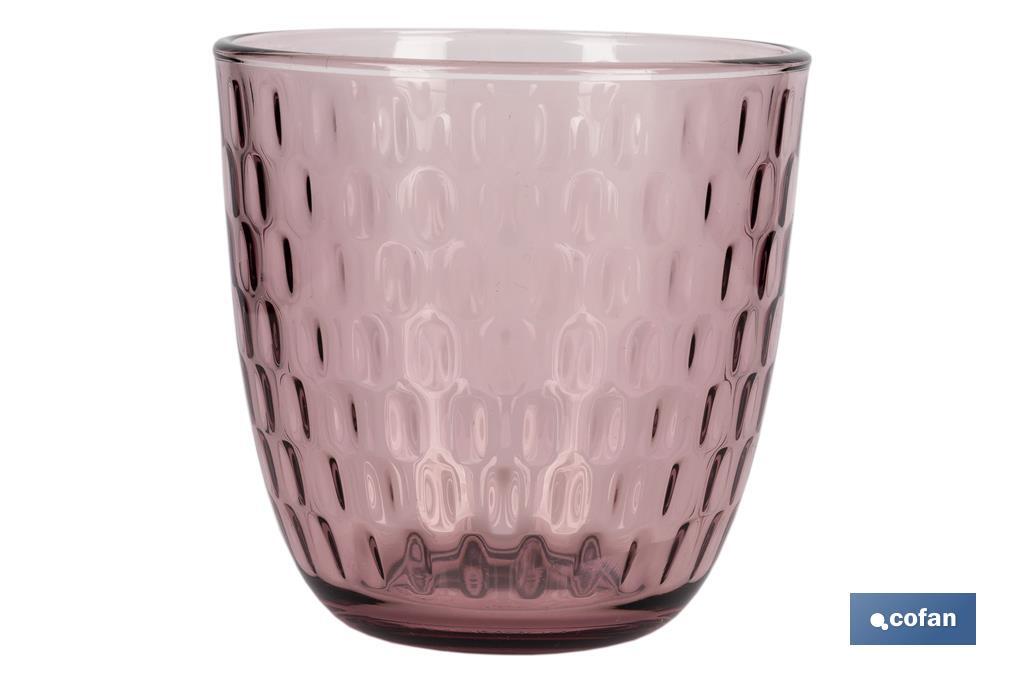 PACK 6 VASOS DE AGUA VIDRIO 29 CL COLOR PURPURA CLARO MODELO ÓPALO (PACK: 1 UDS) PACK 6 VASOS DE AGUA VIDRIO 29 CL COLOR PURPURA CLARO MODELO ÓPALO (PACK: 1 UDS)