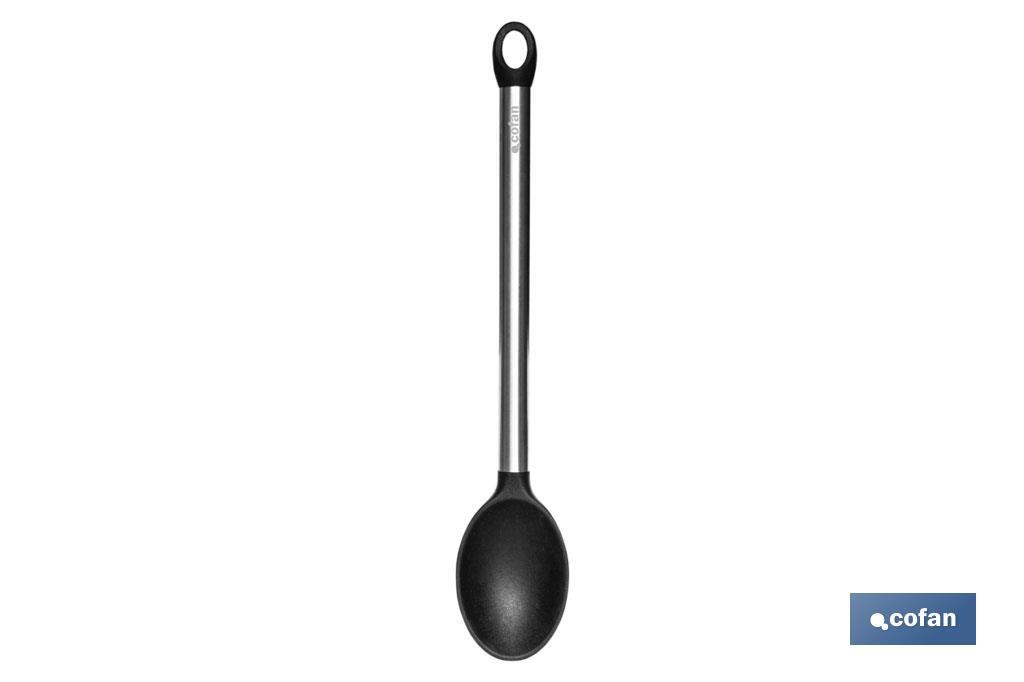 CUCHARA DE COCINA DE ACERO INOX. Y SILICONA MODELO NEIGE 34 CM (PACK: 1 UDS) CUCHARA DE COCINA DE ACERO INOX. Y SILICONA MODELO NEIGE 34 CM (PACK: 1 UDS)