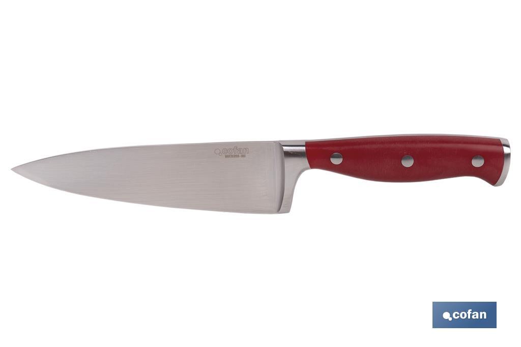 CUCHILLO COCINA HOJA15cm MODELO AGUACEJO ROJO (PACK: 1 UDS) CUCHILLO COCINA HOJA15cm MODELO AGUACEJO ROJO (PACK: 1 UDS)