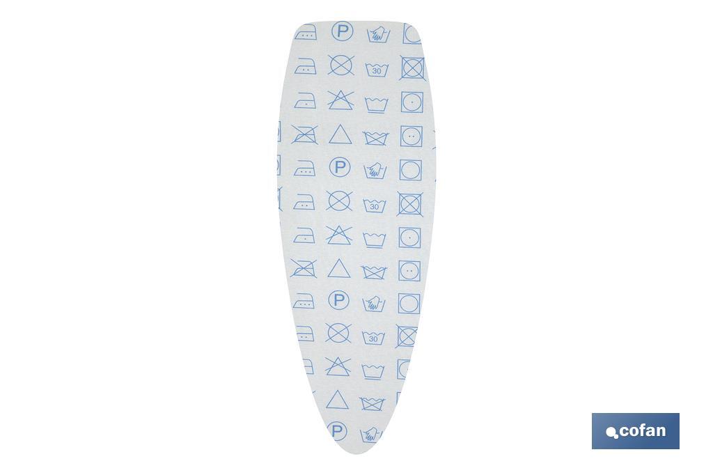 FUNDA TABLA PLANCHAR ALGODÓN 135X53 SIMBOLOS LAVAR (PACK: 1 UDS) FUNDA TABLA PLANCHAR ALGODÓN 135X53 SIMBOLOS LAVAR (PACK: 1 UDS)
