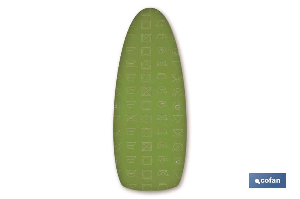 FUNDA TABLA PLANCHAR ALGODON 140X60 ICONOS LAVADO VERDE (PACK: 1 UDS) FUNDA TABLA PLANCHAR ALGODON 140X60 ICONOS LAVADO VERDE (PACK: 1 UDS)