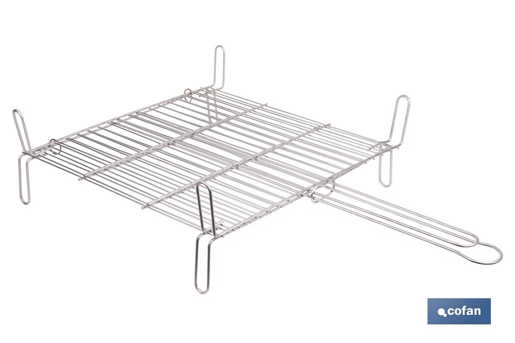 PARRILLA DOBLE INOX 500 X 500MM (PACK: 1 UDS)