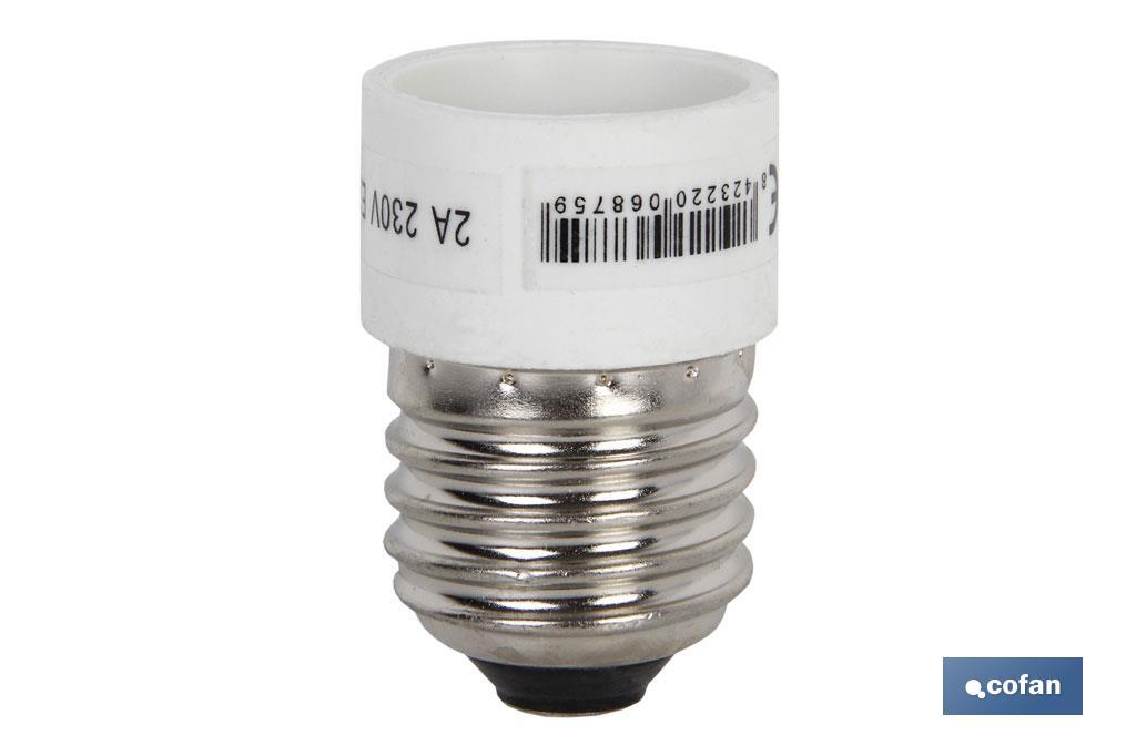 PORTALAMPARAS ADAPTADOR E27 - E14 (PACK: 1 UDS) PORTALAMPARAS ADAPTADOR E27 - E14 (PACK: 1 UDS)