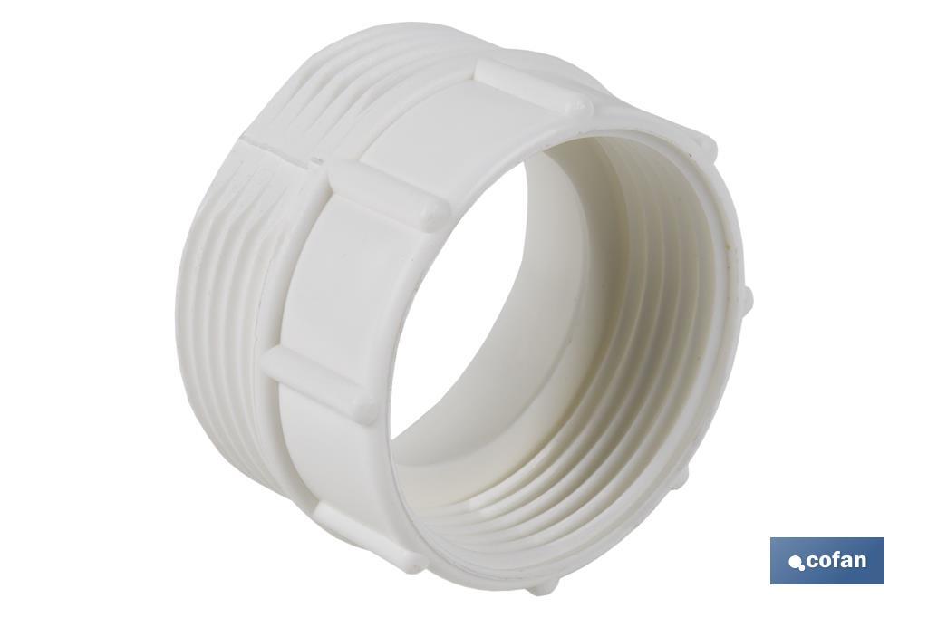 ADAPTADOR CONVERTIDOR 1 1/2 MACHO - 1 1/4 HEMBRA PARA TUBO FLEXIBLE (PACK: 1 UDS) ADAPTADOR CONVERTIDOR 1 1/2 MACHO - 1 1/4 HEMBRA PARA TUBO FLEXIBLE (PACK: 1 UDS)