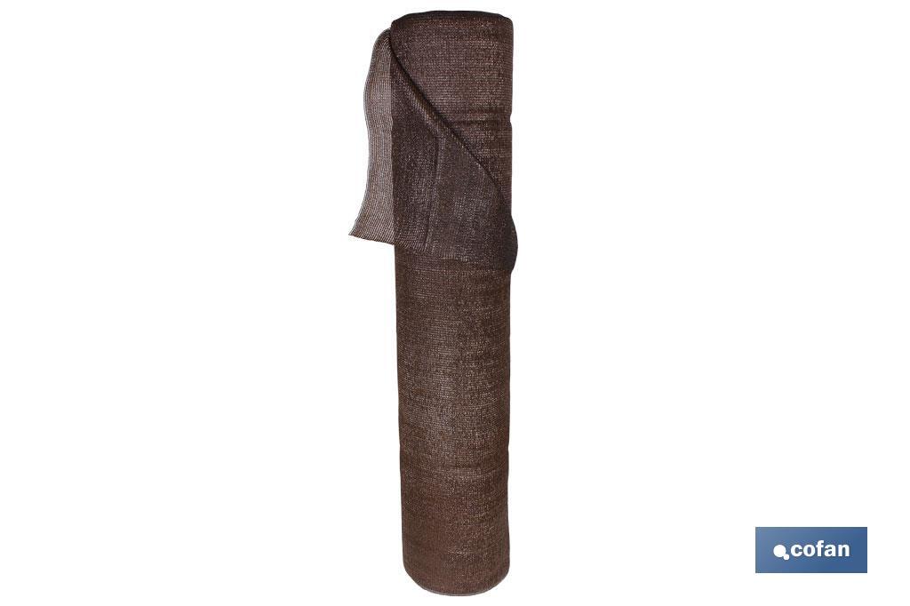 MALLA OCULTACIÓN MARRÓN 90% / 120 Grs - 1 x 50 Mts (PACK: 1 UDS) MALLA OCULTACIÓN MARRÓN 90% / 120 Grs - 1 x 50 Mts (PACK: 1 UDS)