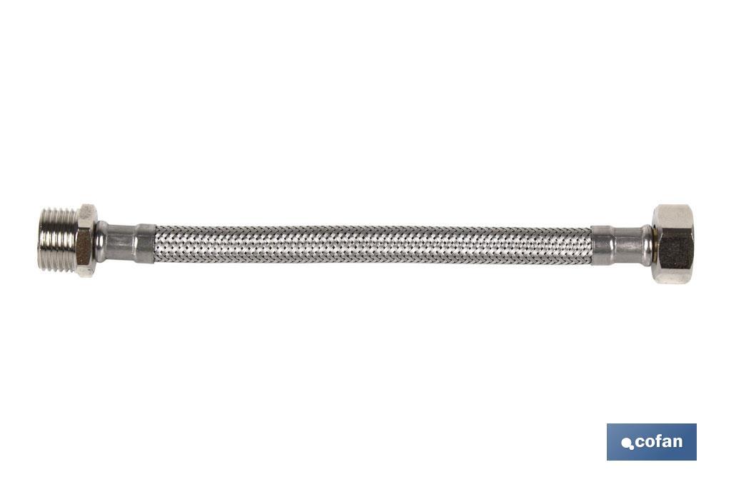 CONEXIÓN FLEXIBLE INOX M1/2-H3/8 20 CM. (PACK: 1 UDS) CONEXIÓN FLEXIBLE INOX M1/2-H3/8 20 CM. (PACK: 1 UDS)