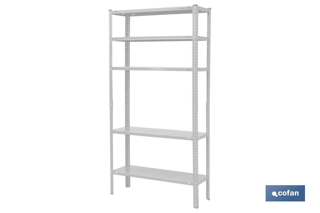 KIT ESTANT. METAL C/TORN. 5 BALDAS 180X90X40 BLC (PACK: 1 UDS) KIT ESTANT. METAL C/TORN. 5 BALDAS 180X90X40 BLC (PACK: 1 UDS)