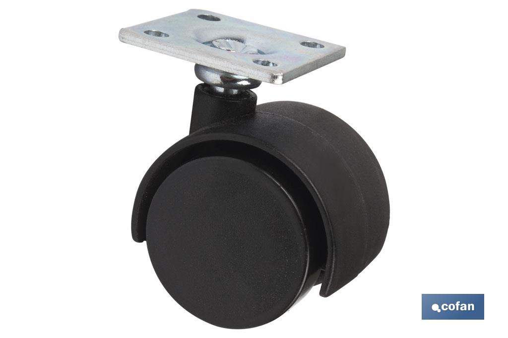 RUEDA PLASTIC Ø30MM PLACA (PACK: 4 UDS) RUEDA PLASTIC Ø30MM PLACA (PACK: 4 UDS)