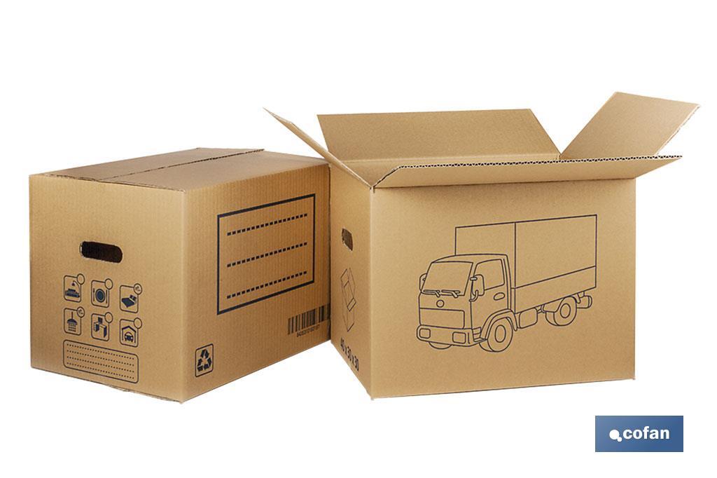 CAJA CARTON MUDANZA ASA TROQUEL. 40x30x30cm venta unitaria (PACK: 1 UDS)