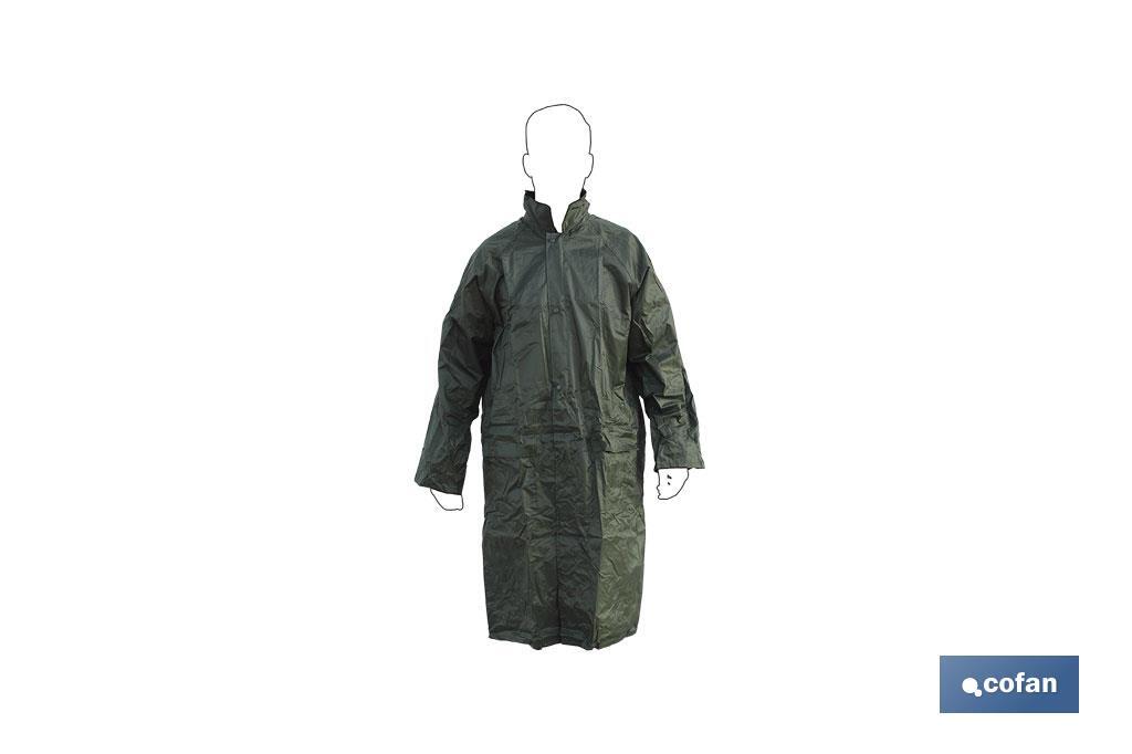 ABRIGO DE LLUVIA VERDE POLIESTER/PVC TALLA-XXXL