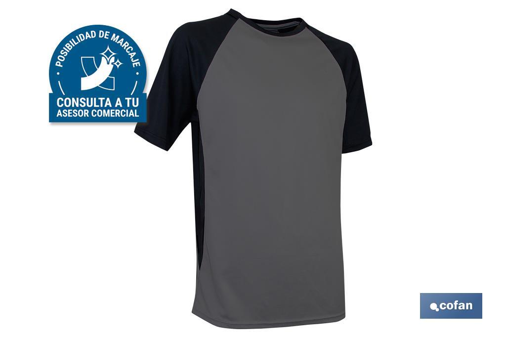 CAMISETA TRANSPIRABLE PILOTE GRIS-NEGRA 160G/M2 T-XXXL