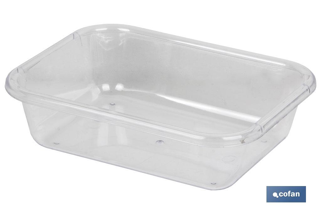 BANDEJA 31.5X23.5X6.5cm MULTIUSOS  TRANSPARENTE venta unitaria (PACK: 1 UDS)