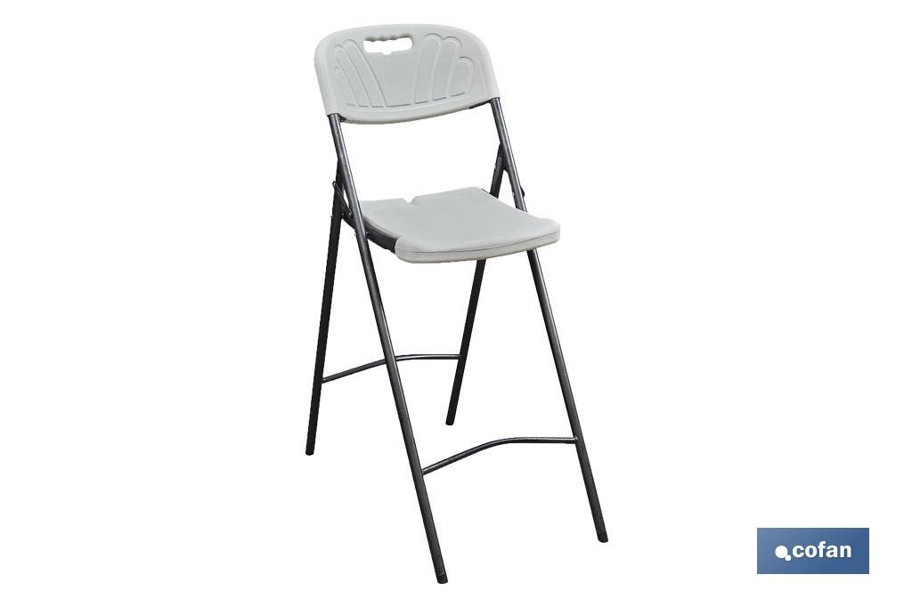 SILLA ALTA PLEGABLE BLANCA ALTURA ASIENTO 74cm