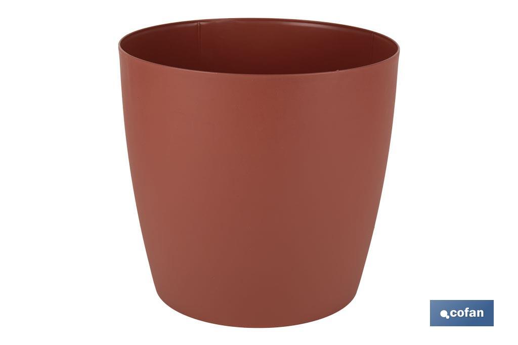 MACETA CAMELIA DE COLOR ARCILLA 14 X 13,8 CM venta unitaria