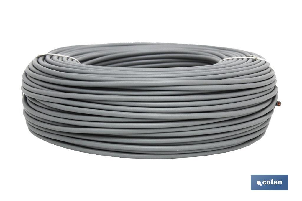 ROLLO CABLE H07V-K 1X6MM2 GRIS (100M) (PACK: 1 UDS)