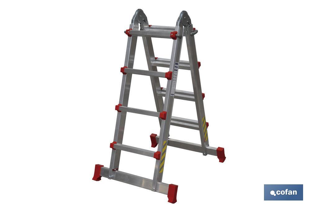 ESCALERA ALUMINIO MULTIPOSICIÓN 4 x 4 PELDAÑOS Y 3,83 M (PACK: 1 UDS)