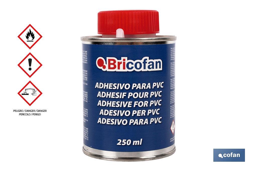 Adhesivo para PVC de 250 ml | Gel para uniones | De secado muy rápido | Ideal para tuberías