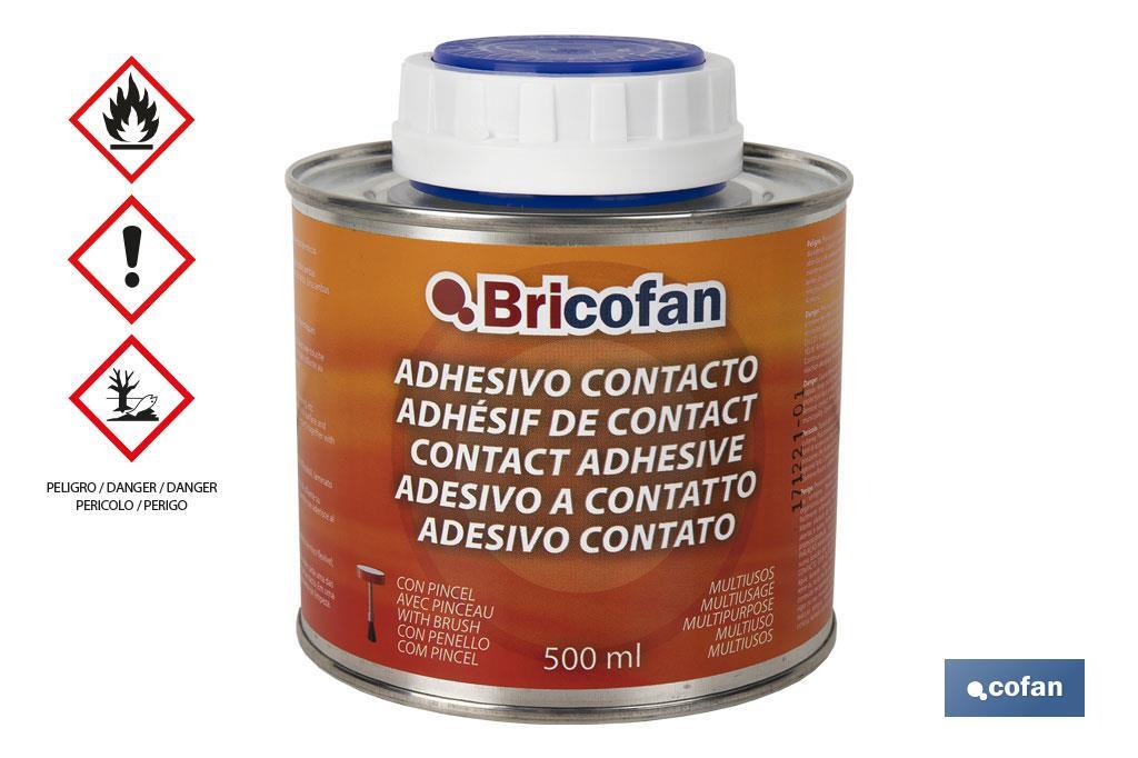 Adhesivo de Contacto Bricofan 500 ml | Pegamento universal multiusos